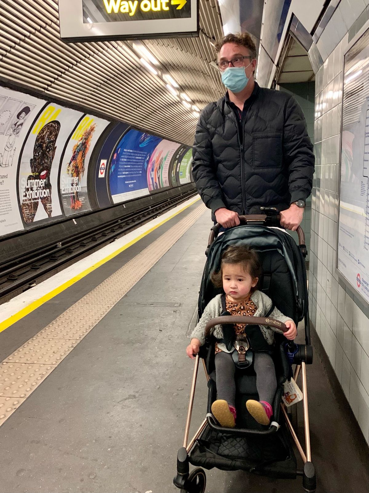 Violets first trip on the Underground