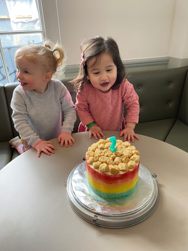 Violet is now two...and likes CAKE!!!!